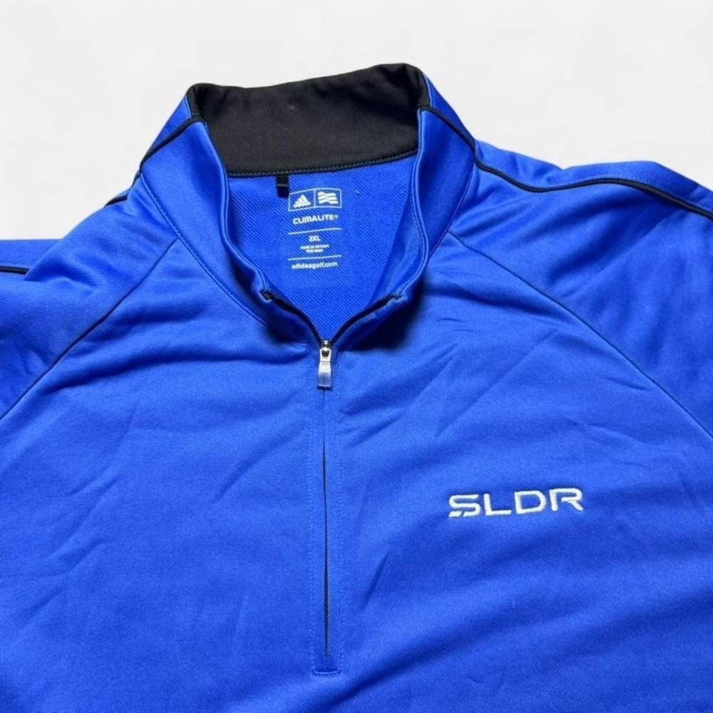 Adidas Climalite Lightweight Golf Quarter Zip Blue SLDR Taylormade Size 2XL - Picture 2 of 5